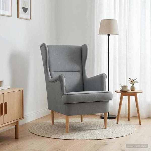 Maison Exclusive - vaaleanharmaa kangas nojatuoli