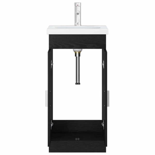Maison Exclusive - Badeværelsesmøbel med vask, Sort eg 42 x 40 x 84,5 cm