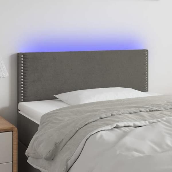 Maison Exclusive - LED-päätyharso Tummanharmaa 90x5x78/88 cm Sametti mörkgrå