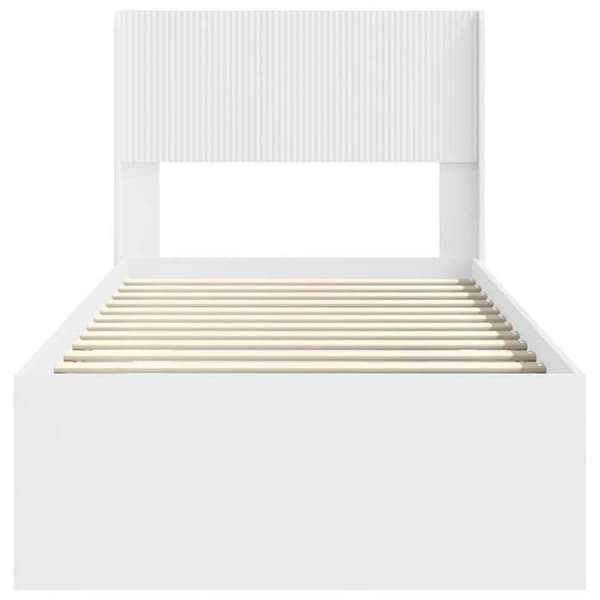 Sengestel - EKSKLUSIV HUS - Unik model - Hvid - 90x200 cm - Indbygget opbevaring Vit