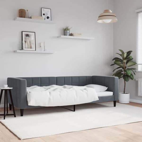 Maison Exclusive - Mörkgrå vilobädd 80x200 cm sammet Mörkgrå