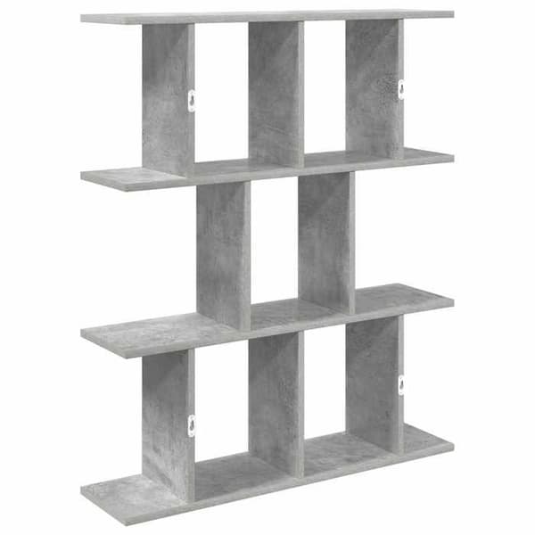 Maison Exclusive - Væghylde Grå beton 80 x 20 x 96 cm Ingeniørtræ