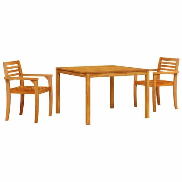 Maison Exclusive - 3-delars matsalsset för trädgård Brun