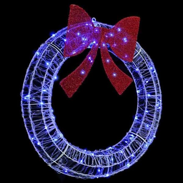 Maison Exclusive - Couronne 80 LED Blå 92 x 92 x 9,5 cm Akryl