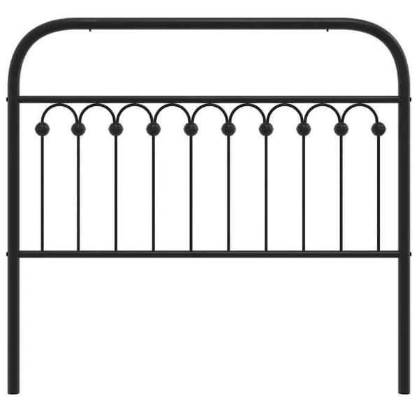 Hovedgærde - EKSKLUSIV HUS - 107 cm - Sort metal - Solid stålramme - Stabile metalben Svart