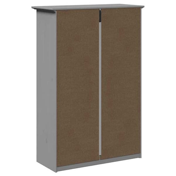 Skohylla - EXKLUSIV HEM - BODO - Grå - 80x35x118 cm - Massivt trä Grå