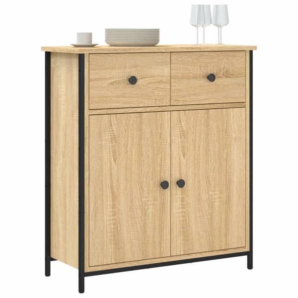 Maison Exclusive - Buffé ek sonoma 70x30x80 cm ingenjörsträ