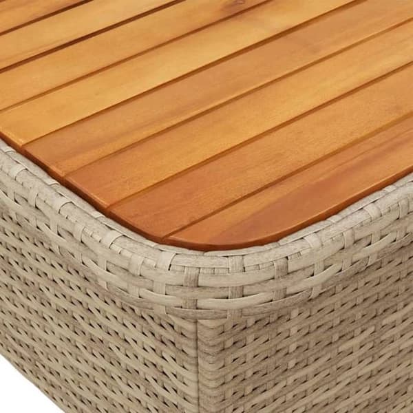 Maison Exclusive - Trädgårdsset med 5 delar i beige polyrotting med kuddar