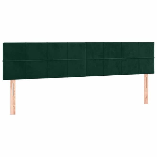 Maison Exclusive - LED-päätylevy Tummanvihreä 160x5x78/88 cm Sametti Mörkgrön