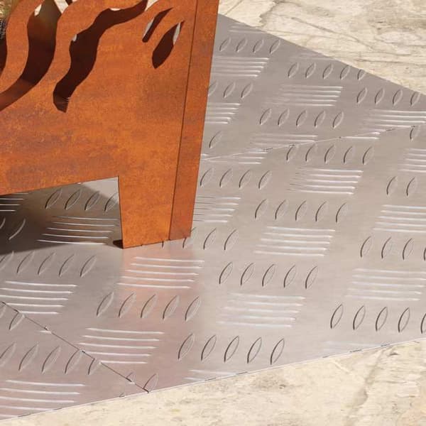 Maison Exclusive - Nez de marche 4 pc 50 x 40 cm Silver Aluminium Rektangulär Silver