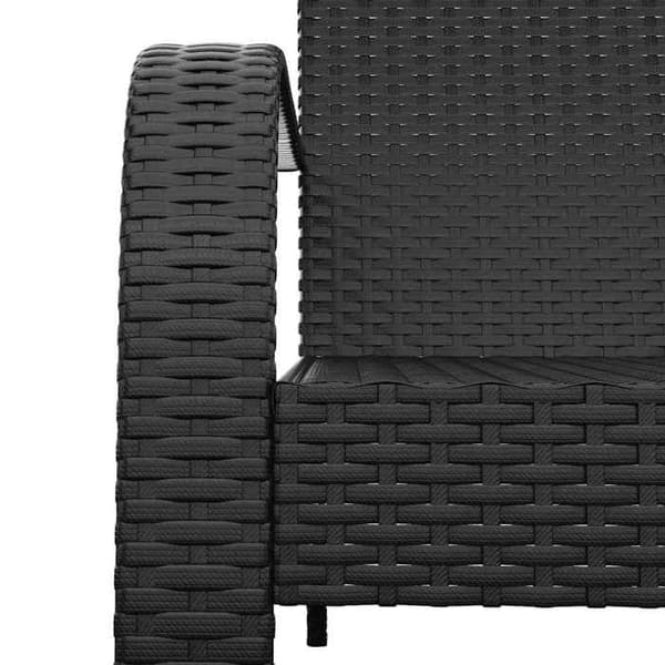 Maison Exclusive - Musta polyrotin Adirondack-puutarhatuoli