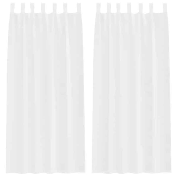 Verho - MAISON EXCLUSIVE - 260 x 140 cm (pakkaus 2) - Valkoinen - Polyesteri - Läpinäkyvä Vit