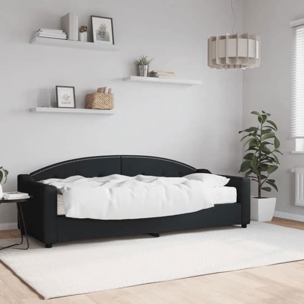 Maison Exclusive - Dagbed med sort madras 80x200 cm stof