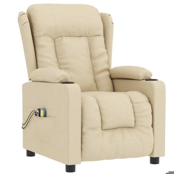 Maison Exclusive - Elektrisk massage stol Creme Stof