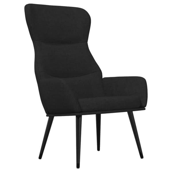Maison Exclusive - Afslapningsstol med skammel Sort Stof