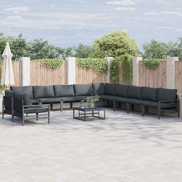 Maison Exclusive - 12 osan musta terassikalustesetti