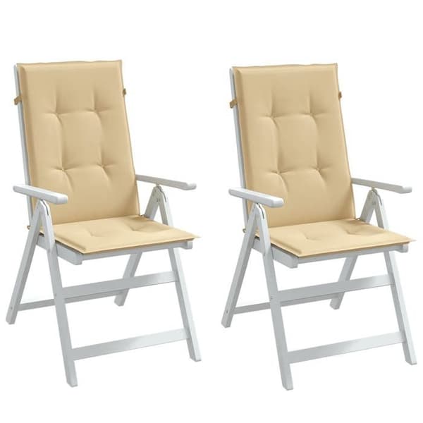 Maison Exclusive - Kuddar för stolar med hög rygg, set om 2, beige blandat tyg