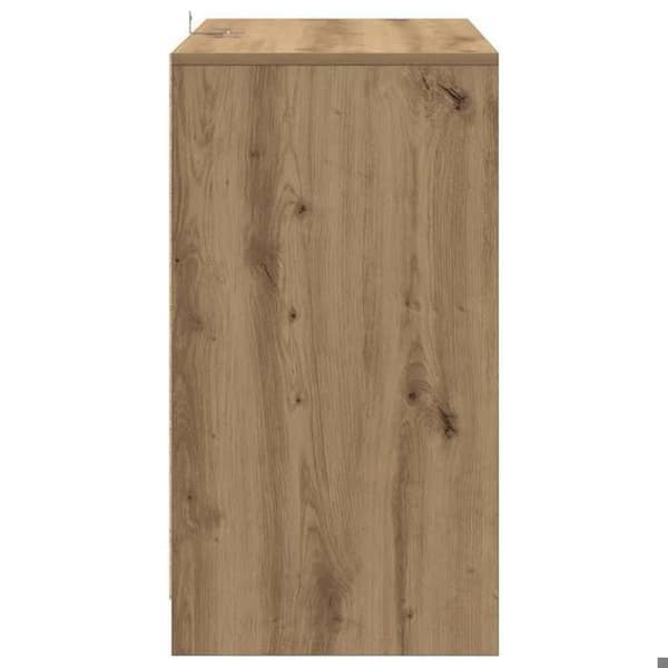 Maison Exclusive - Buffet i egetræ, håndlavet 70x41x75 cm, ingeniørtræ Ek