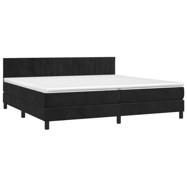Maison Exclusive - Sengebunde med madras og LED Sort 200x200 cm