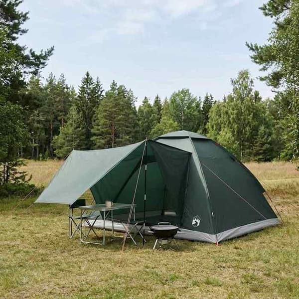 Maison Exclusive - Campingtelt til 4 personer Grøn army Polyester og Stål