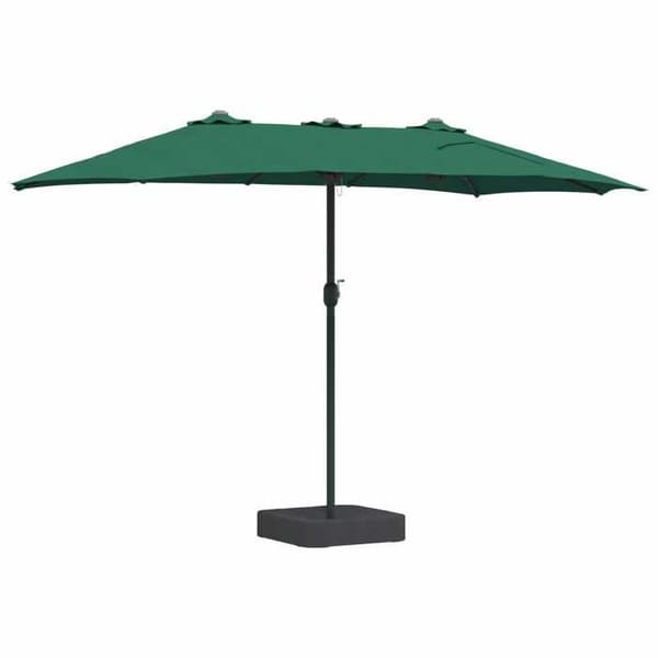 Trädgårdsparasol - MAISON EXCLUSIVE - 385 x 209 x 244 cm - Polyester - Solenergi LED - Veva Grön