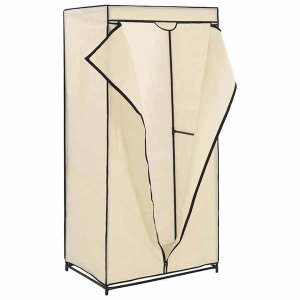 Garderobe - Eksklusivt Hus - Sæt af 2 - Robust jernramme - Lynlås polyesterbetræk - 75×50×160 cm Grädde
