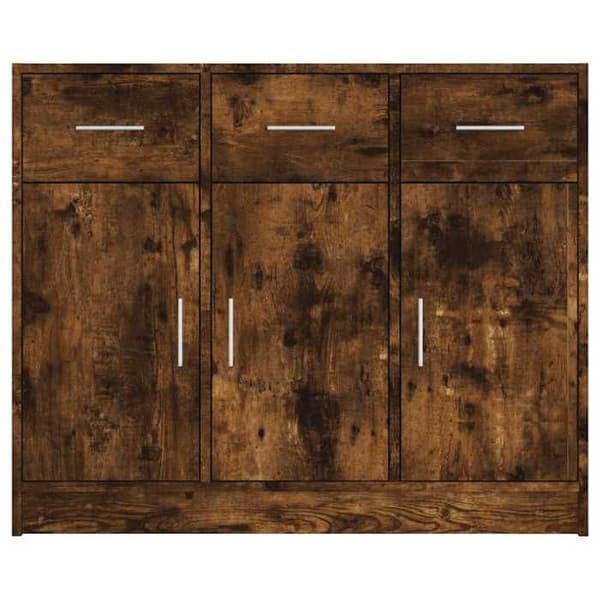 Maison Exclusive - Buffé i rökig ek 91x28x75 cm i ingenjörsträ