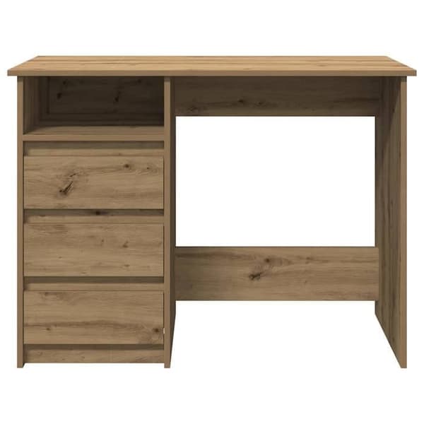Maison Exclusive - Håndlavet egetræskontor 102x50x75 cm ingeniørtræ Ek