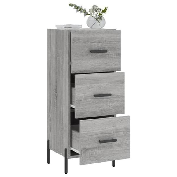 Maison Exclusive - Buffet Sonoma grå 34,5x34x90 cm Ingenjörsträ