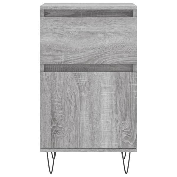 Buffet - EKSKLUSIVT HUS - Sonoma grå - Ingeniørtræ - 40x35x70 cm - Jernben Sonoma grå