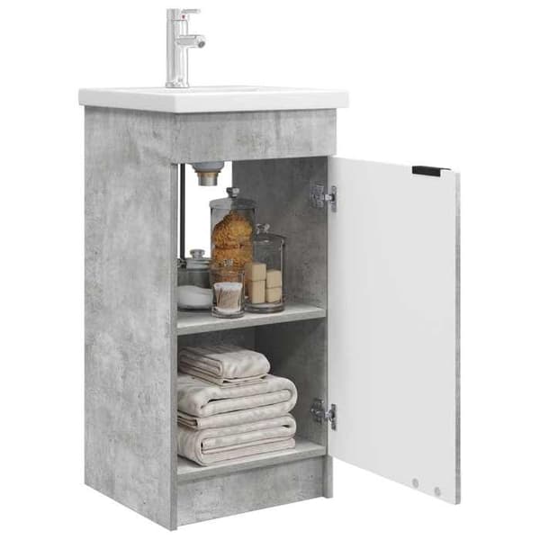 Maison Exclusive - Badeværelsesmøbel med vask Grå beton 42 x 40 x 84,5 cm