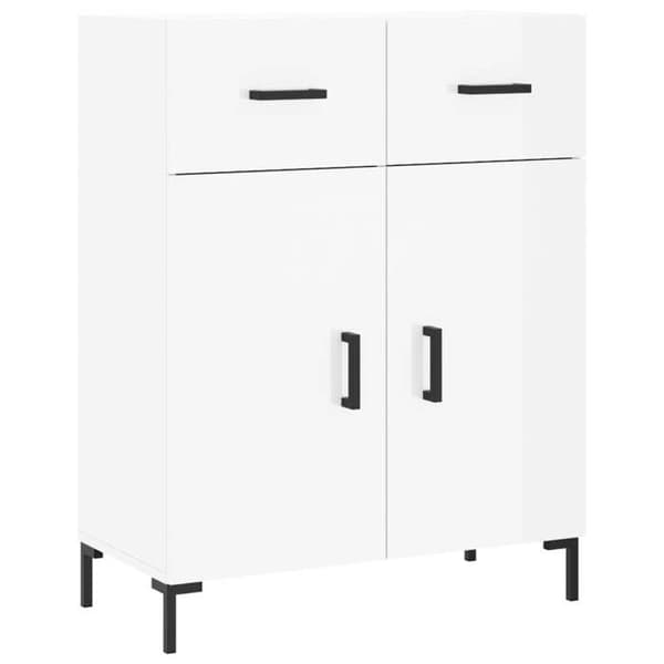 Maison Exclusive - Buffé Vit glänsande 69,5x34x90 cm Ingenjörsträ