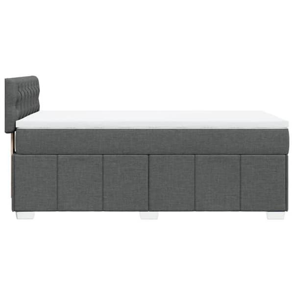 Maison Exclusive - Sänkyperä ja tummanharmaa patja 90x190 cm Kangas