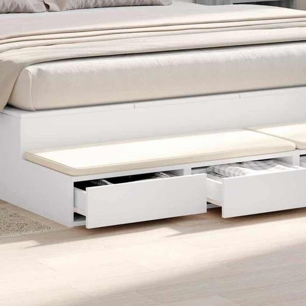 Maison Exclusive - Hvid sengeskuffe 180 x 36,5 x 16,5 cm Ingeniørtræ