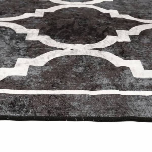 Maison Exclusive - Vaskbar tæppe sort og hvid 80x150 cm