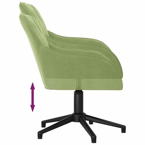 Maison Exclusive - Svingstol til kontor Lys grøn Velour Ljusgrön