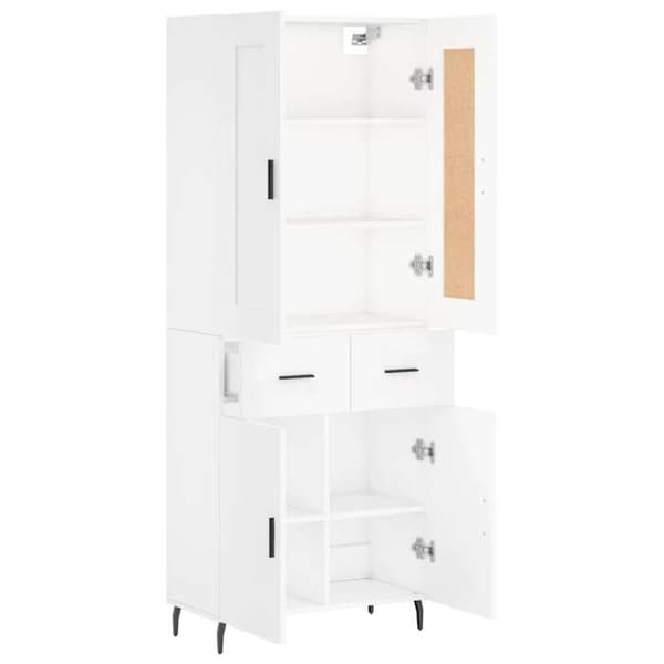 Maison Exclusive - Buffé hög Vit 69,5x34x180 cm Ingenjörsträ Vit