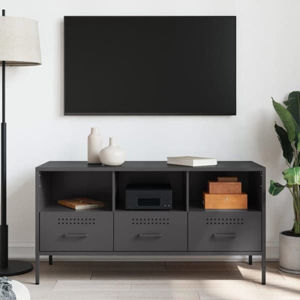 Maison Exclusive - Sort TV-møbel 100,5x39x50,5 cm stål