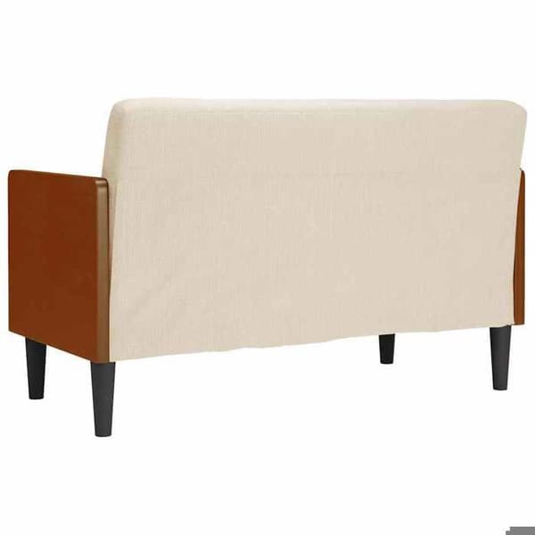 Maison Exclusive - Soffa för två med cylindriska kuddar 110 cm i linne