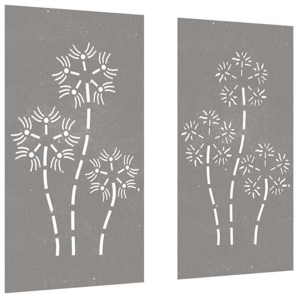 Maison Exclusive - Väggdekorationer för trädgård 2st 105x55 cm blommönster