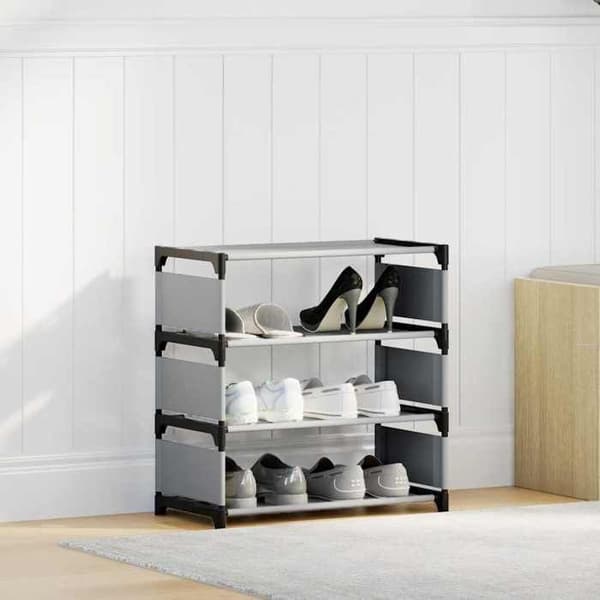 Maison Exclusive - Skohylde 4 niveauer grå 54x28x55 cm non-woven stof