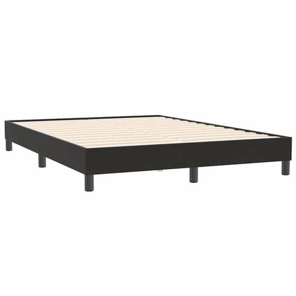 Maison Exclusive - Sängyn lattiapuut, musta patja 160x210 cm sametti