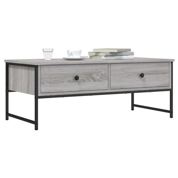 Soffbord - [MÄRKE] - Sonoma Grey - Konstruerat trä - 101x49x39,5 cm Grå