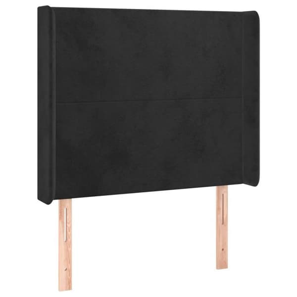Maison Exclusive - LED-päätymustalla 93x16x118/128 cm sametti svart