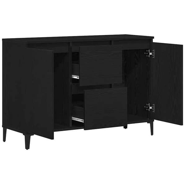Maison Exclusive - Buffet Sort egetræ 104 x 35 x 70 cm Ingeniørtræ svart ek