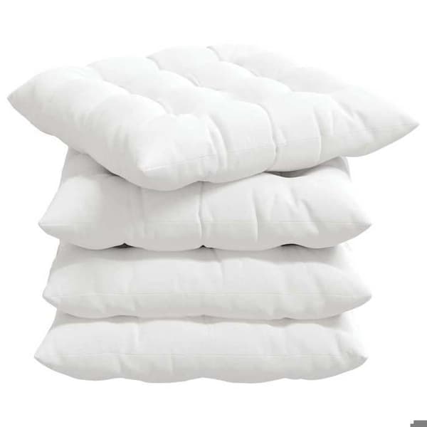 Sittkudde - EXKLUSIV HEM - 4 delar - 40 x 40 x 6 cm - Vit - Polyesterfyllning Vit