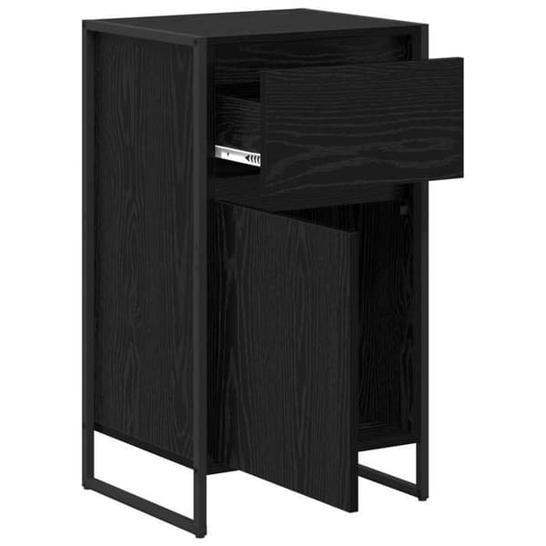 Maison Exclusive - Buffet Sort egetræ 43 x 36 x 75,5 cm Ingeniørtræ