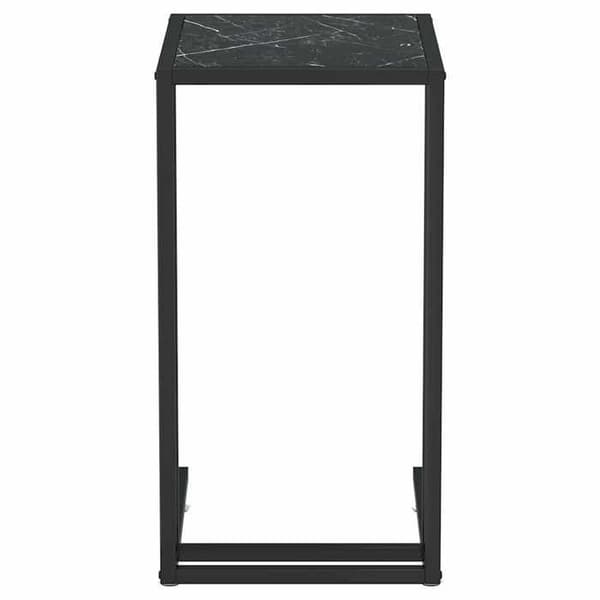 Maison Exclusive - Sidebord til computer Marmor sort 50x35x65 cm Hærdet glas Svart marmor