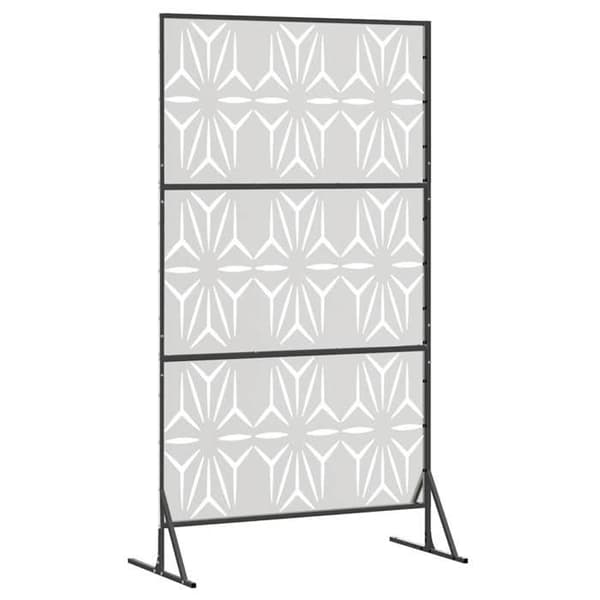 Privatlivsskærm udendørs - EKSKLUSIV HUS - 100 x 50 x 180 cm - Rustfrit stål - Grå - Udsnit design