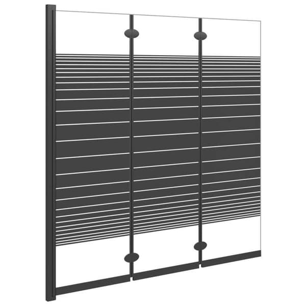 Maison Exclusive - Foldbar brusekabine 3 paneler 130x130 cm ESG Sort Svart (ram)